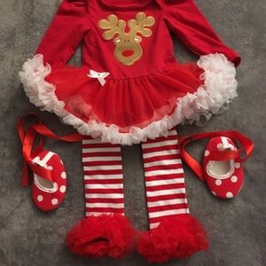 Babies first Christmas dress